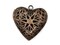 26mm Filigree Heart Antique Copper Tone Brass Locket Charm Diffuser Pendant